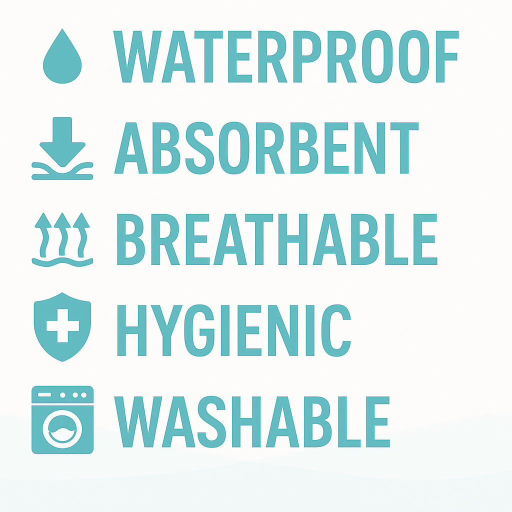 Washable Underpads with Flaps - 80 X 90 Cm