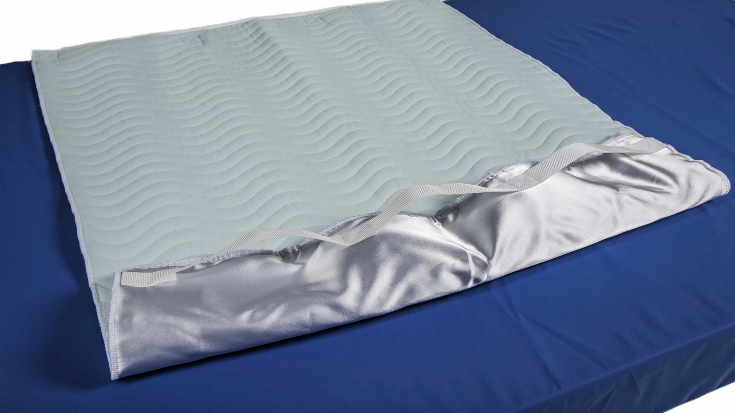 Incontinence Bed Pads with Handles Washable Bed Protector for Easy Lift Transfer witha slippery base